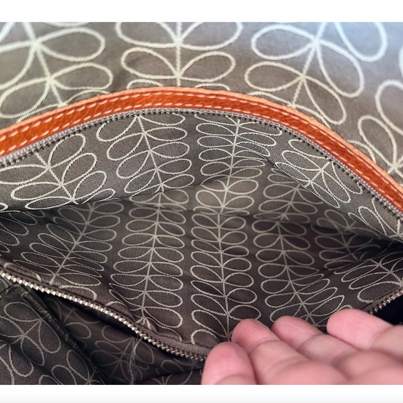 ORLA KIELY Large Coated Canvas Satchel Tote Bag with Leather Handles - Picture 7 of 16